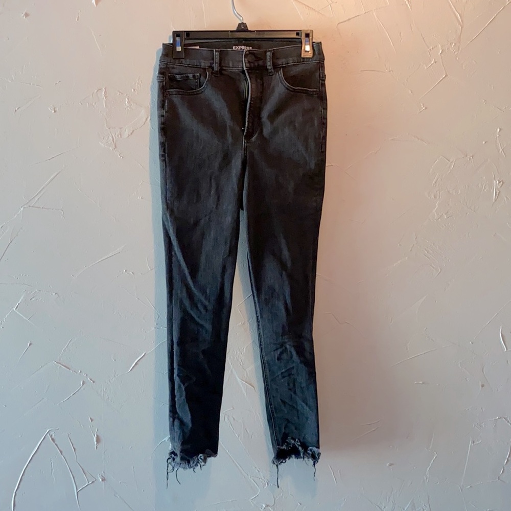 Black express stretch ankle legging super highrise